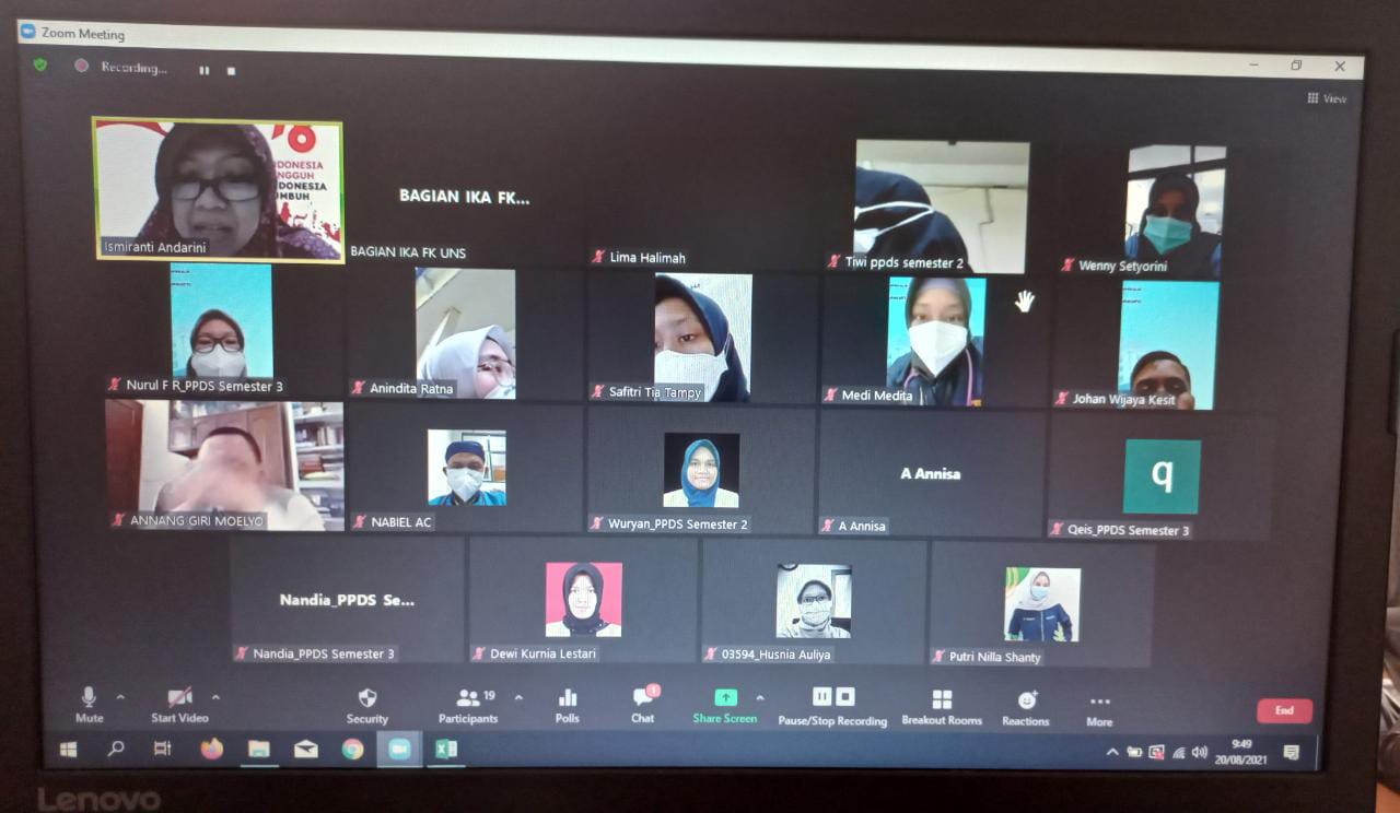 Evaluasi 3 Bulan Tahap Junior Bulan Agustus 2021 Program Pendidikan